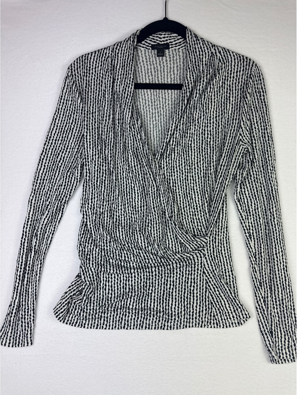 Ann Taylor Factory Women's Long Sleeve Wrap Top, Size Small